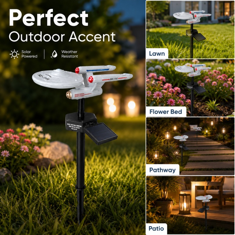 Smart Garden Light - Lampada Solare da Giardino Star Trek