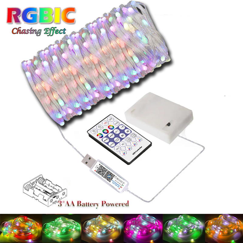 Smart Garden Water - WS2812B Fairy Light String 3AA batteria