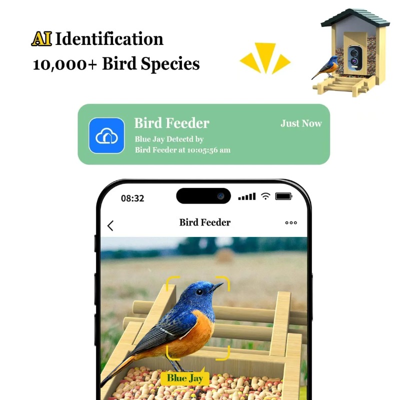 Mangiatoia per Uccelli 4K con  - Smart Bird Feeder Camera recensione e prezzo