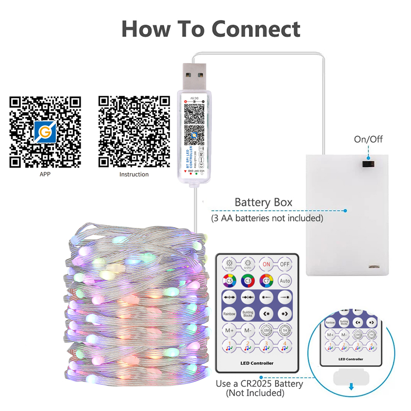 WS2812B Fairy Light String 3AA - Smart Garden Water recensione e prezzo